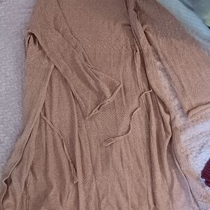 Knox Rose Textured Knit Cardigan - Brown